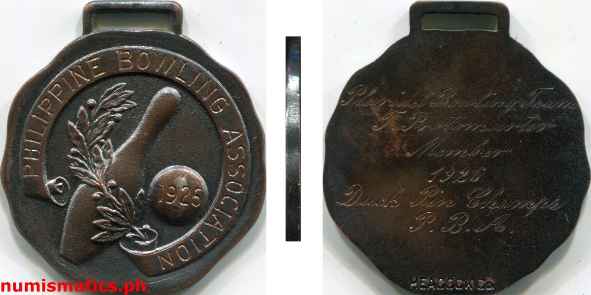 1926 Philippine Bowling Association Medal