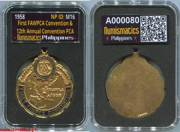 1958 First FAWPCA Convention Medal A000080 Slab