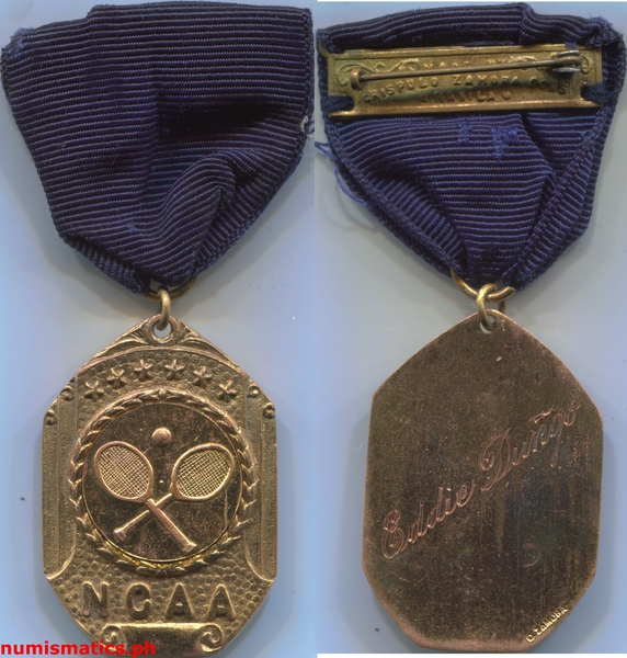 1950's NCAA Tennis Medal with Ribbon