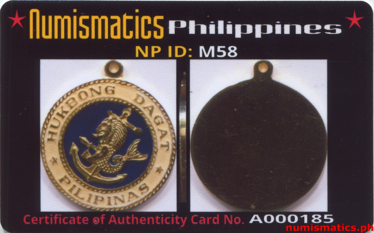 Hukbong Dagat Pilipinas Medal Keychain A000185 COA Card Obverse