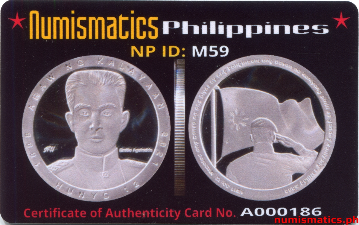 2021 123rd Commemoration of Philippine Independence Day Medal A000186 COA Card Obverse