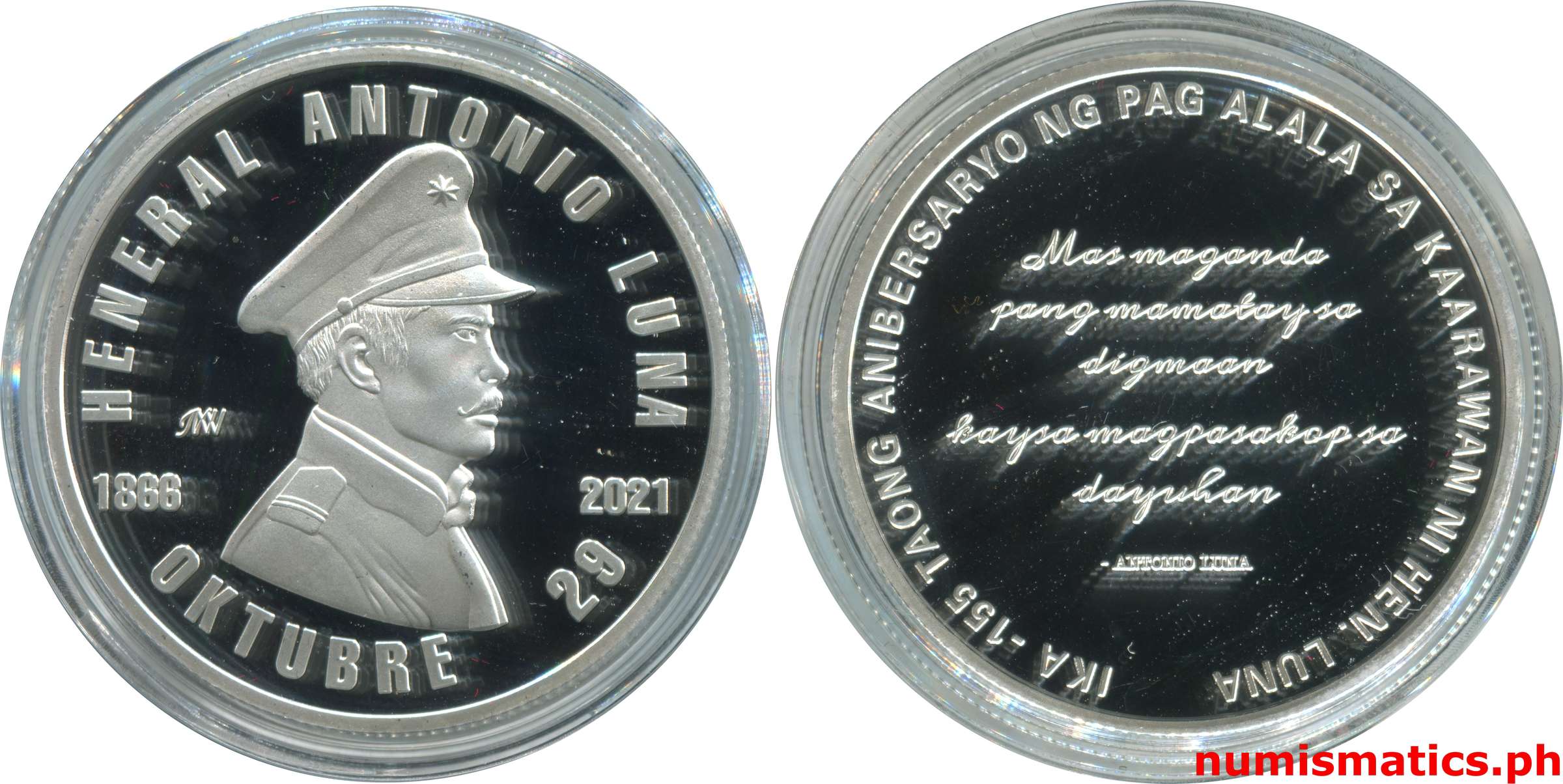 2021 155th Commemoration of Birth Anniversary of Gen. Antonio Luna Medal Capsule