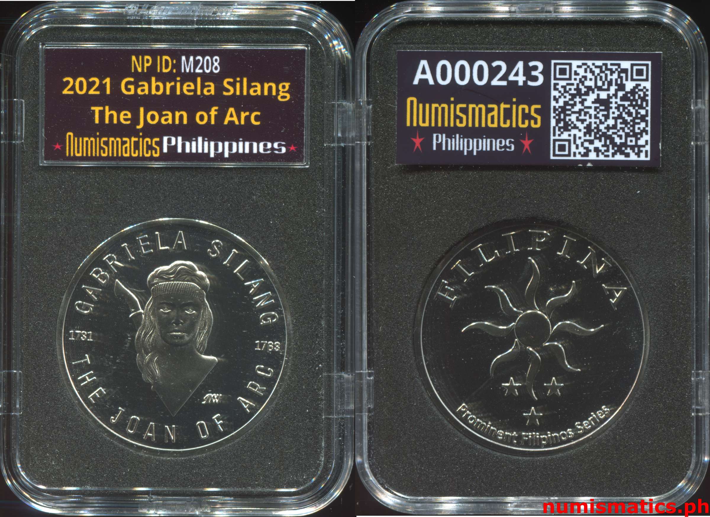 2021 Gabriela Silang The Joan of Arc Medal A000243 Slab