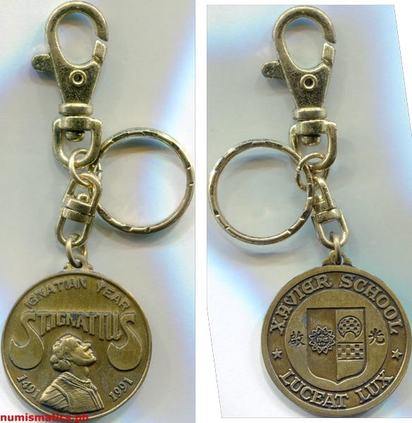 1991 St. Ignatius 500 Years Commemorative Medal Keychain