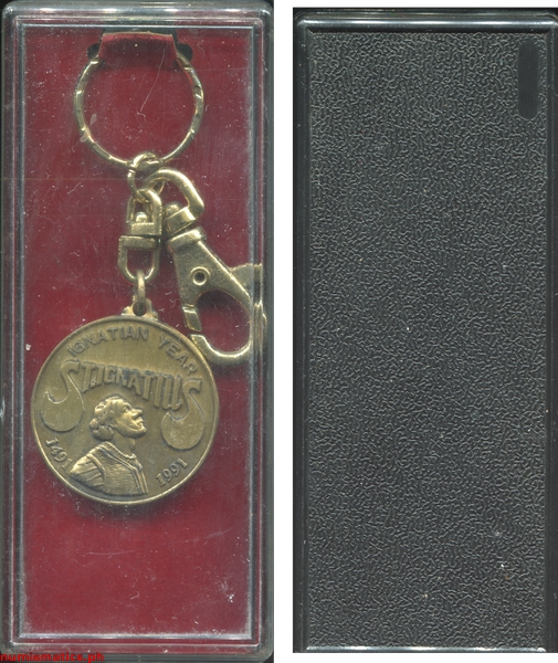 1991 St. Ignatius 500 Years Commemorative Medal Keychain Case