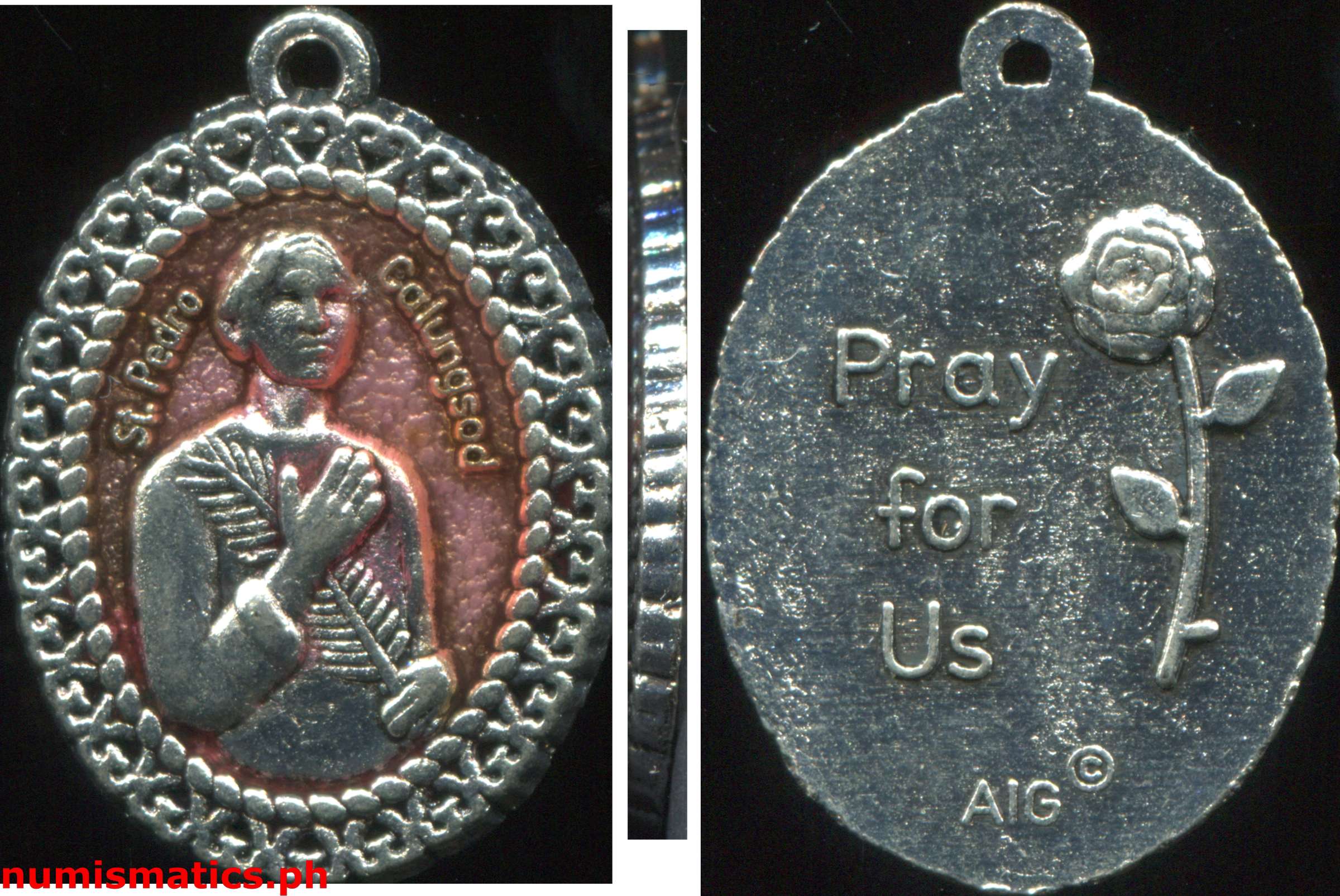 St. Pedro Calungsod - Artesano Gifts Medal Pink