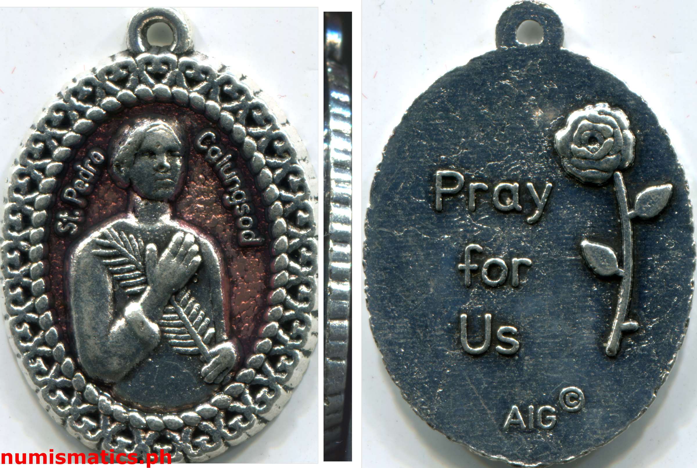 St. Pedro Calungsod - Artesano Gifts Medal Purple