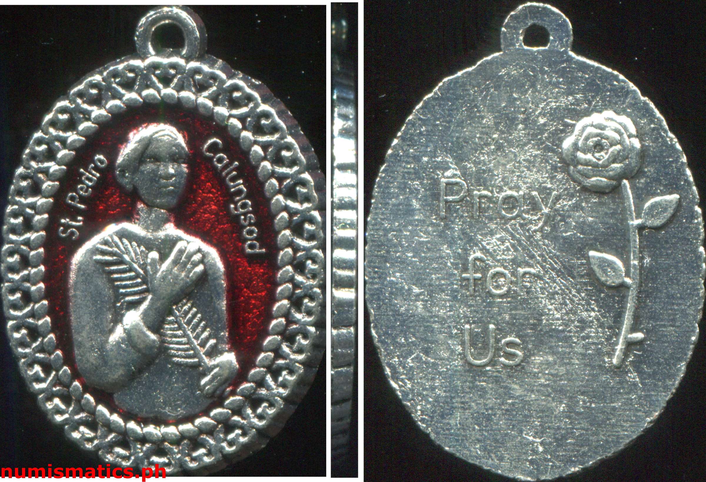 St. Pedro Calungsod - Artesano Gifts Medal Red