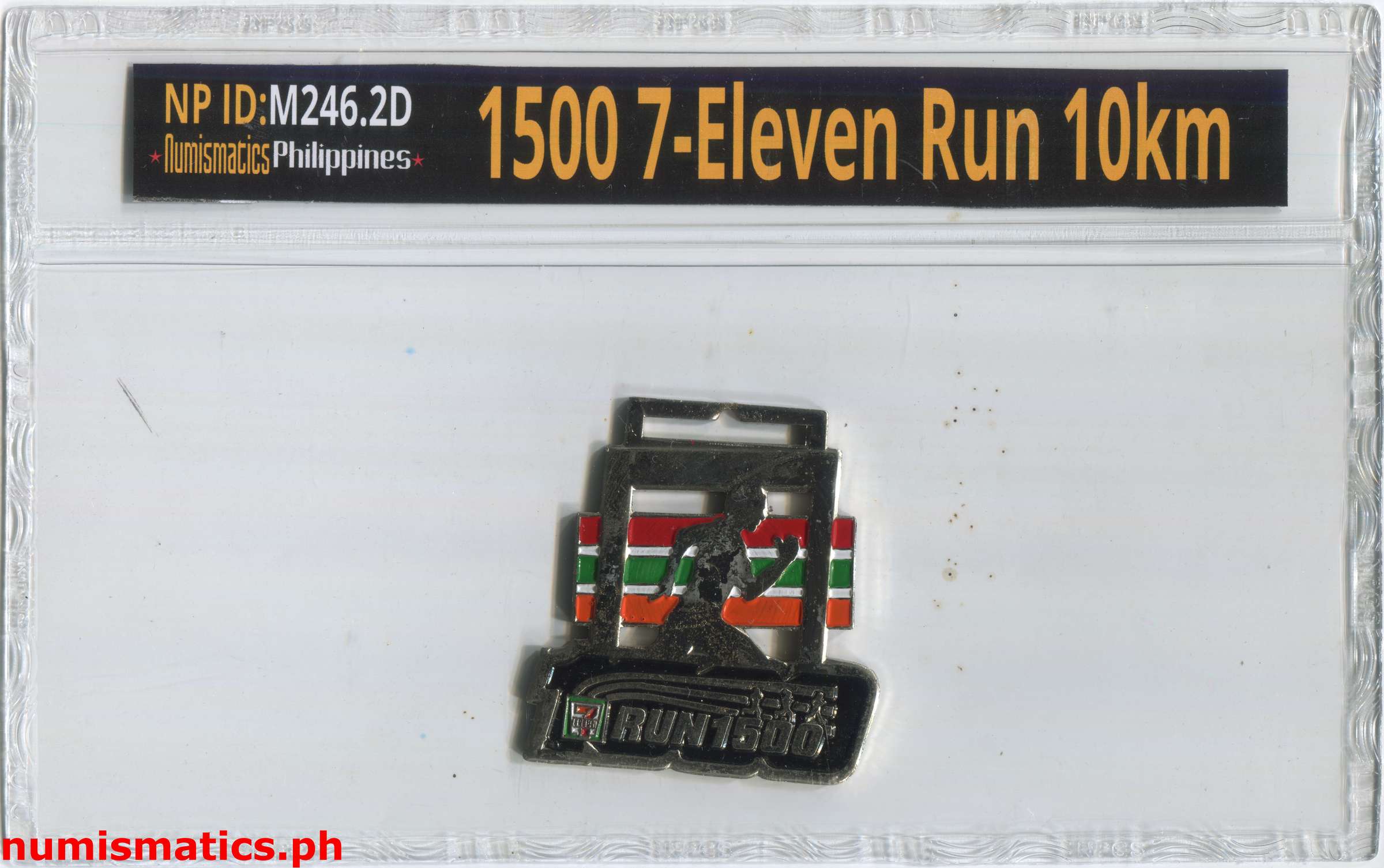 1500 7-Eleven Run 10KM Finisher Medal A000317 Slab Obverse