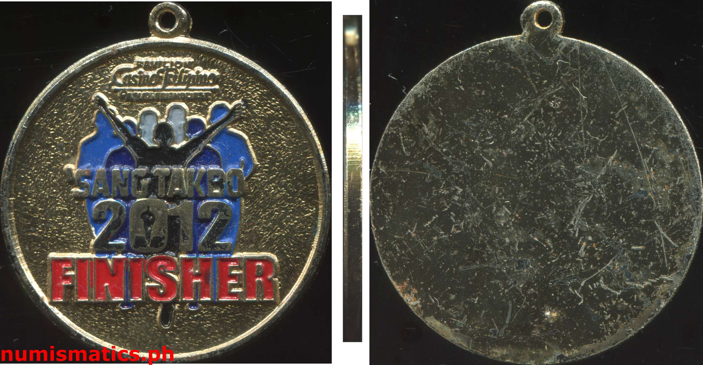 2012 Pavilion Casino Filipino 'Sang Takbo Finisher Medal