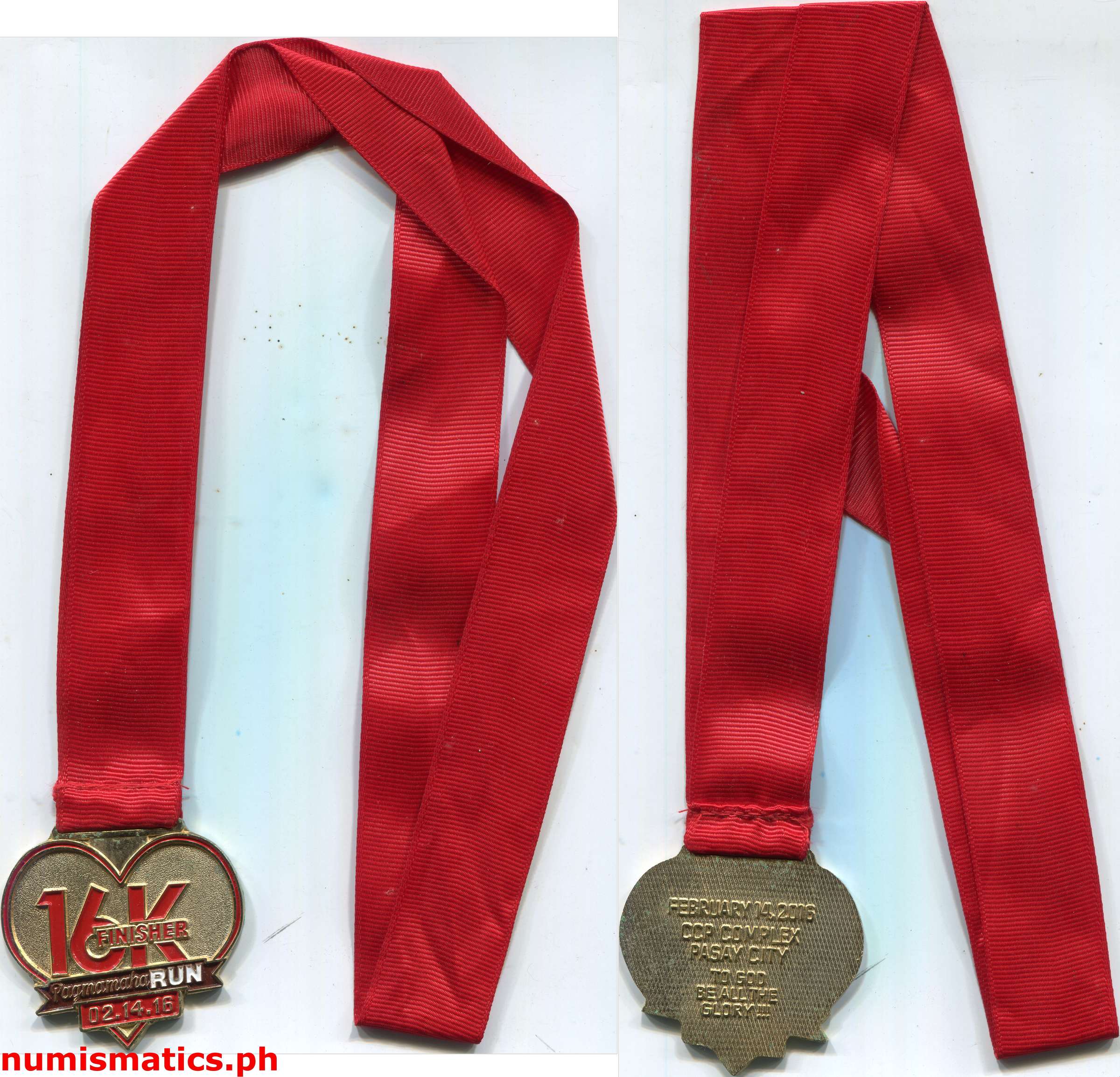 2016 PagmamahaRUN 16K Finisher Medal Ribbon