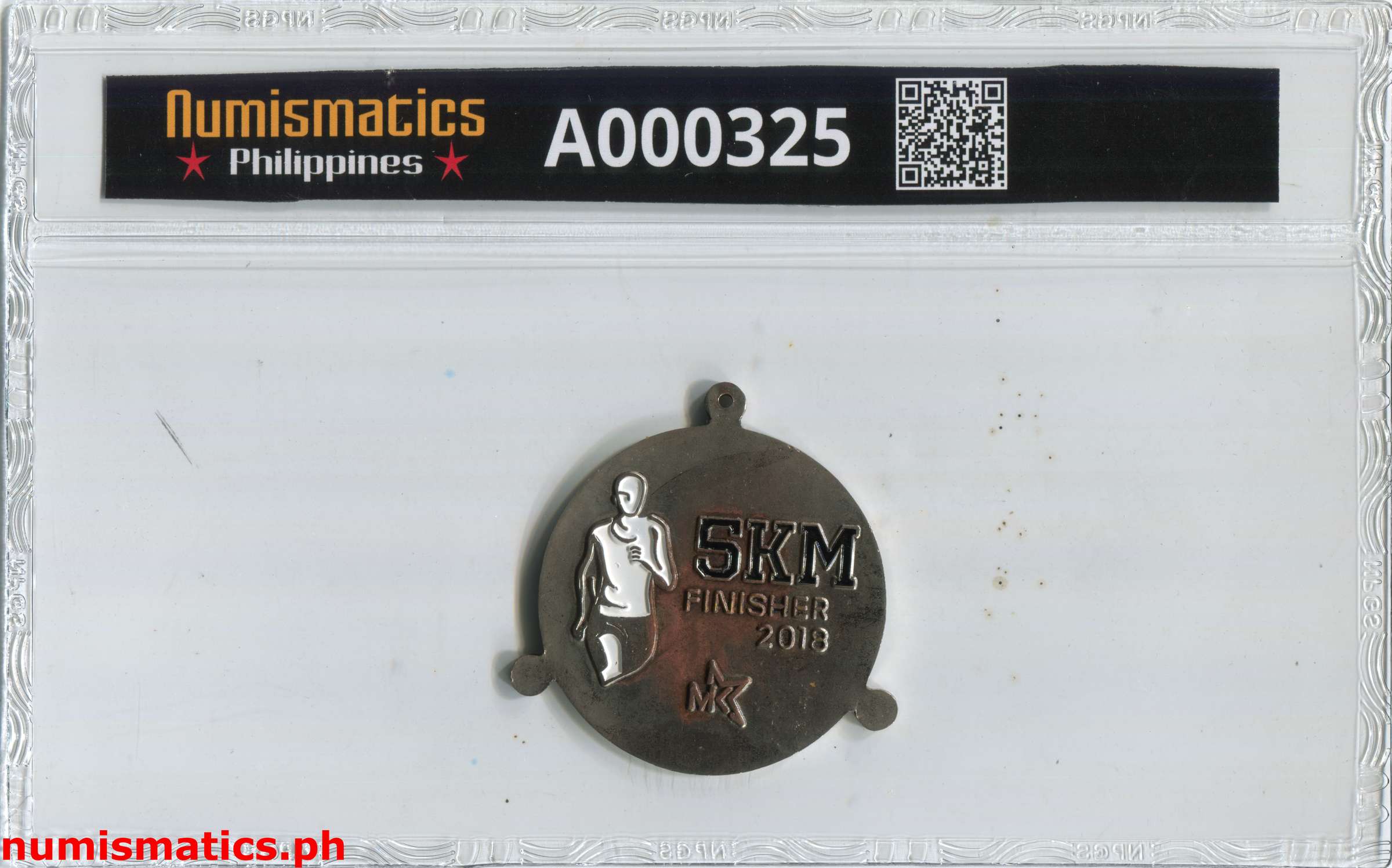 2018 Para Sa Kalikasan 5Km Finisher Medal A000325 Slab Reverse