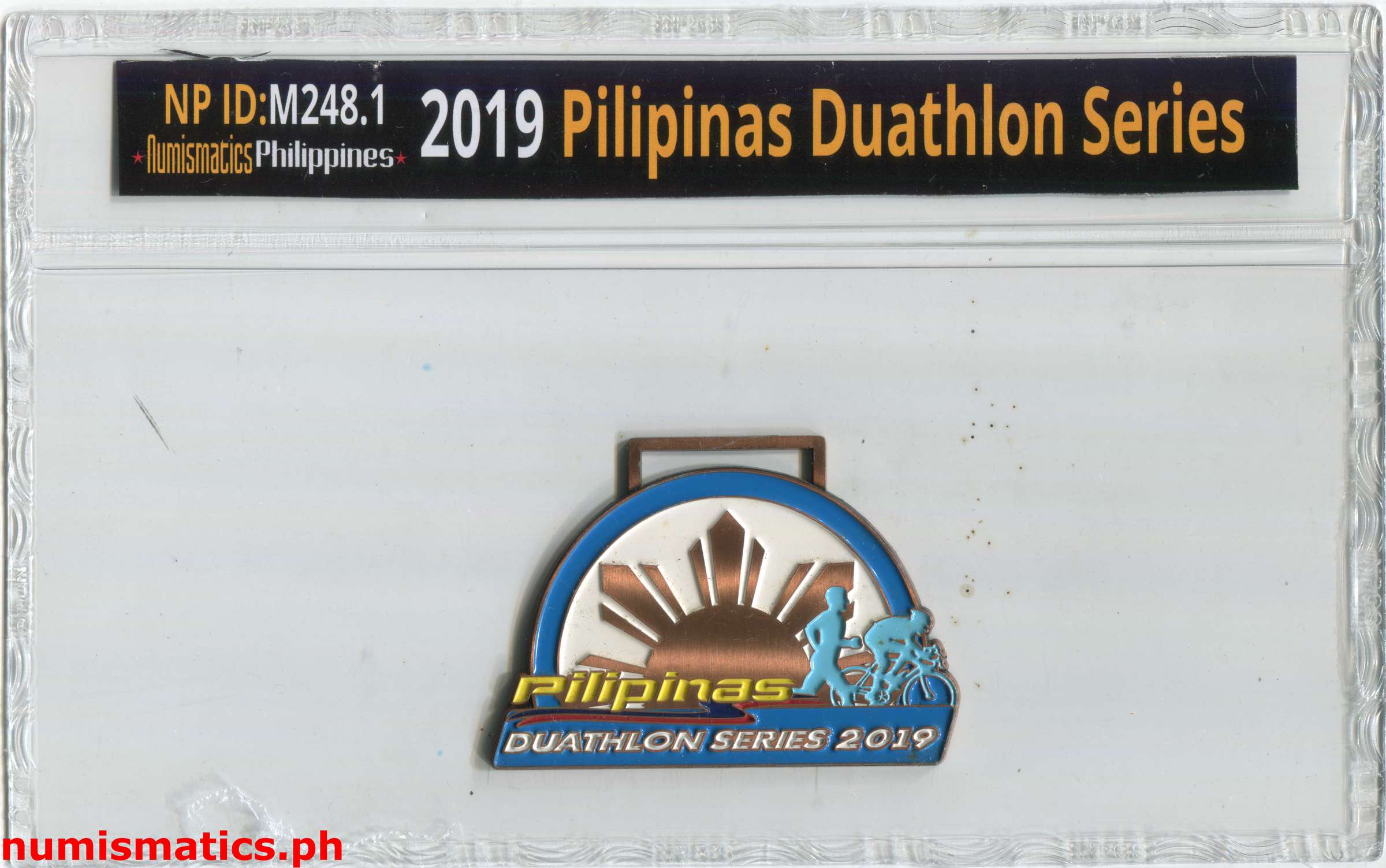 2019 Pilipinas Duathlon Series Finisher Medal A000318 Slab Obverse