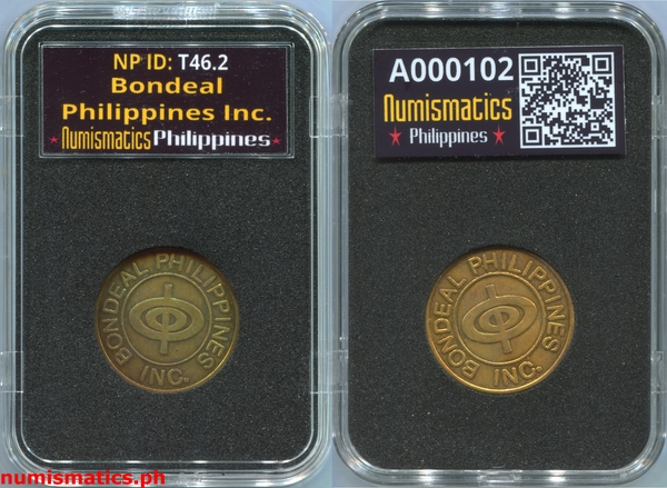 Bondeal Philippines Inc. Golden Yellow Arcade Gaming Token A000102 Slab