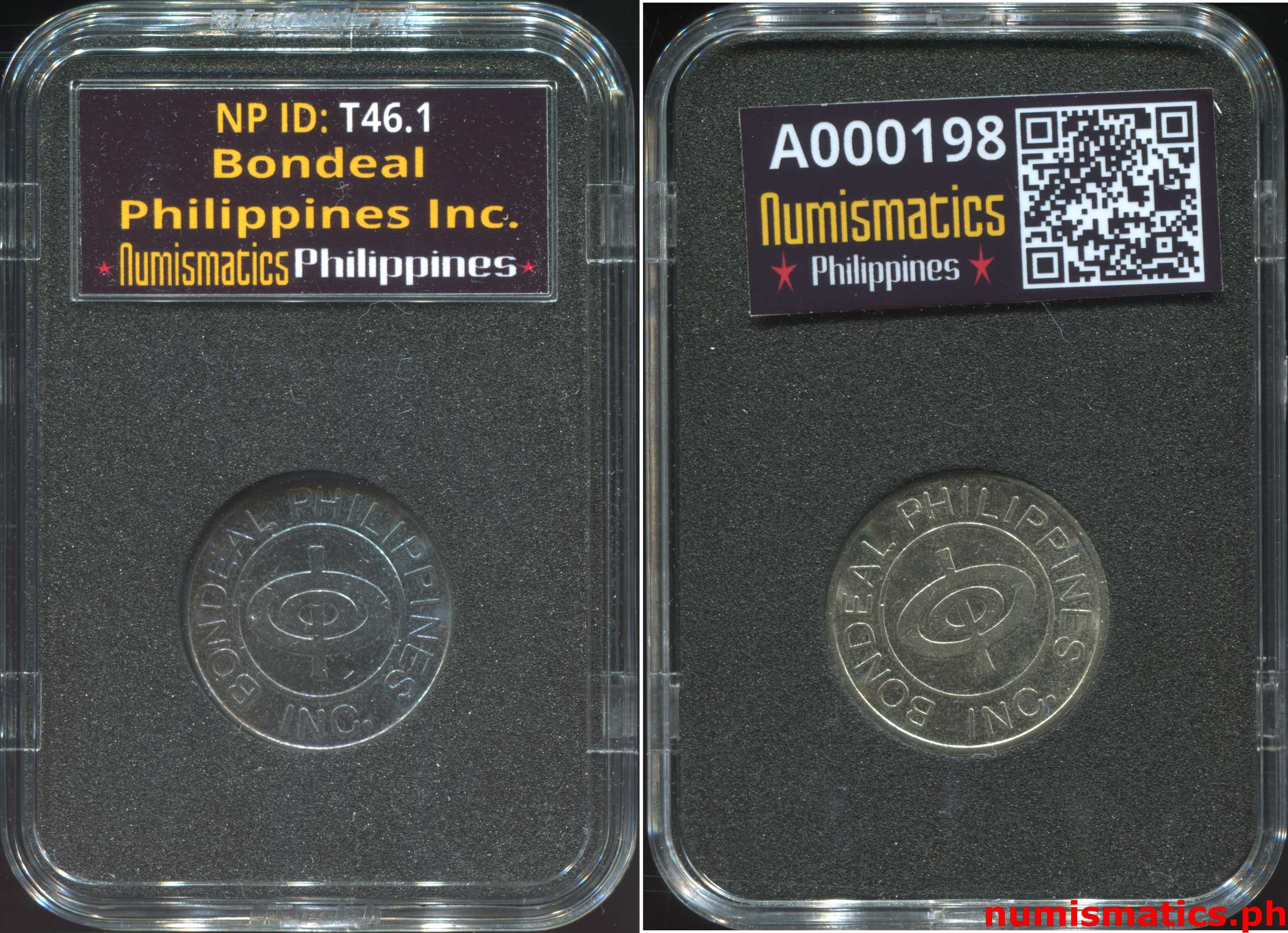 Bondeal Philippines Inc. Grayish White Arcade Gaming Token A000198 Slab