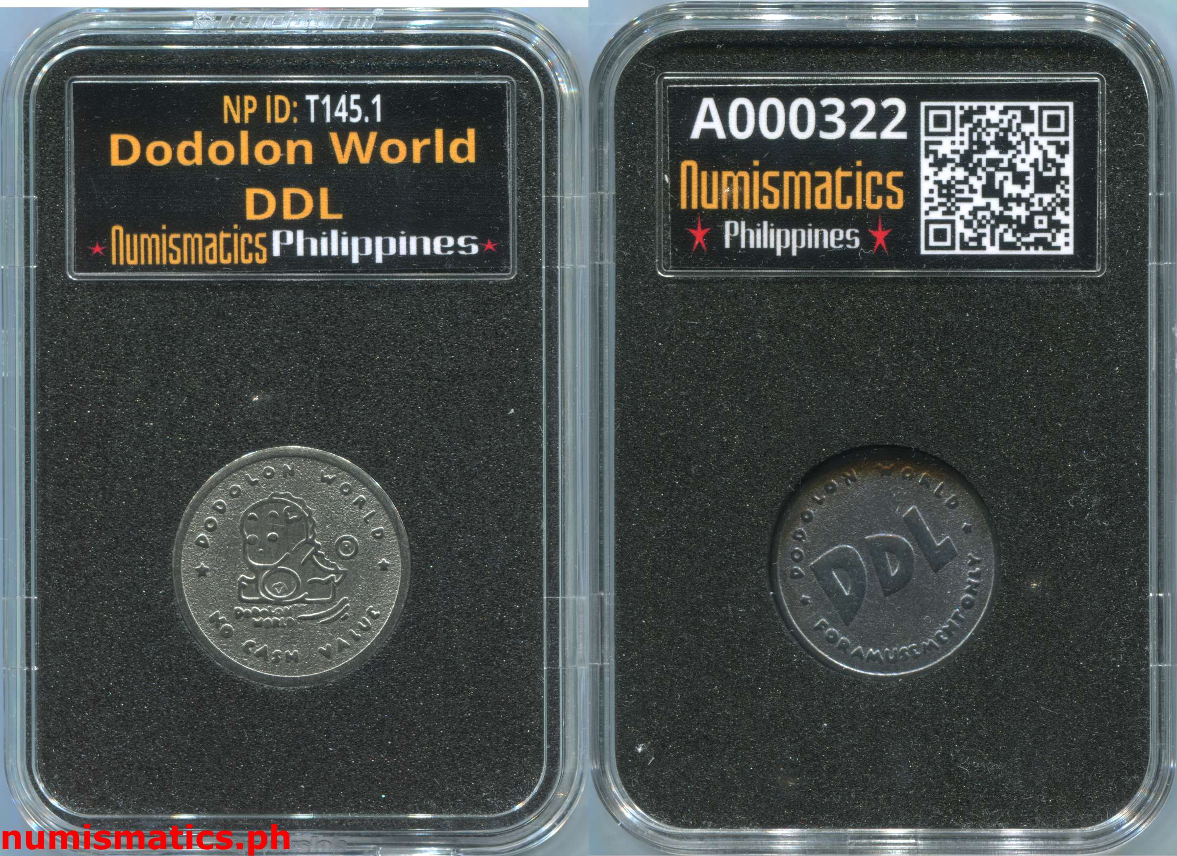 Dodolon World DDL Amusement Gaming Token A000322 Slab