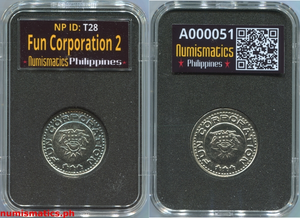 Fun Corporation 2 Arcade Gaming Token A000051 Slab