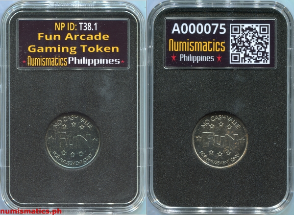 Fun Grayish White Arcade Gaming Token A000075 Slab