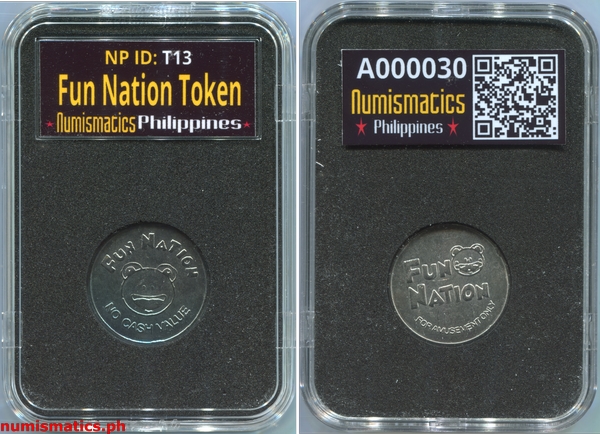 Fun Nation Arcade Gaming Token A000030 Slab