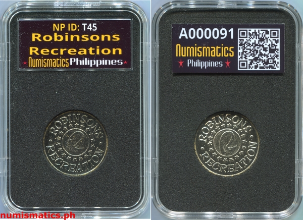 Robinsons Recreation Arcade Gaming Token A000091 Slab