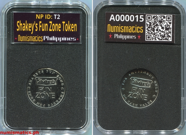 Shakey's Fun Zone Arcade Gaming Token A000015 Slab