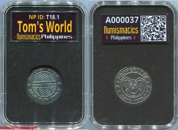 TTom's World Arcade Gaming Token A000037 Slab