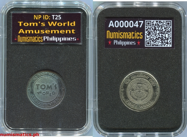 Tom's World Amusement 2 Gaming Token A000047 Slab