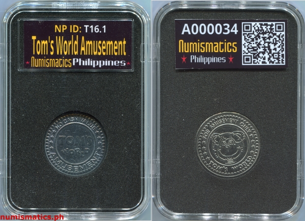 Tom's World Amusement Gaming Token A000034 Slab