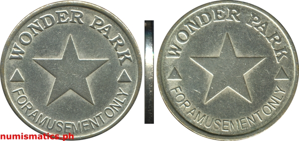 Wonder Park Small Grayish White Amusement Gaming Token