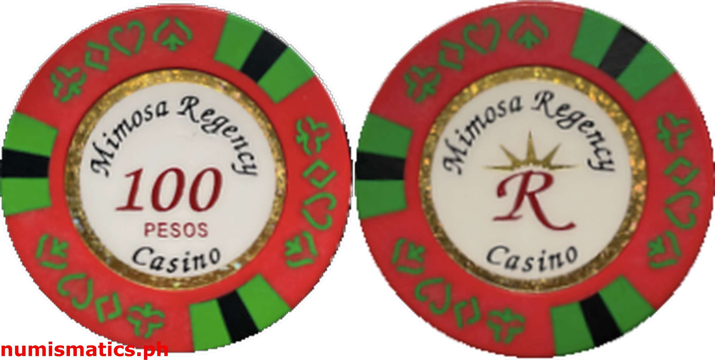 100 Pesos Mimosa Regency Casino Chip