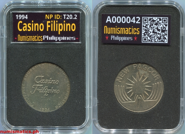 1994 Casino Filipino Token A000042 Slab