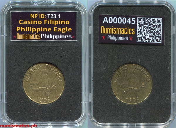 1995 Casino Filipino Philippine Eagle Token A000045 Slab