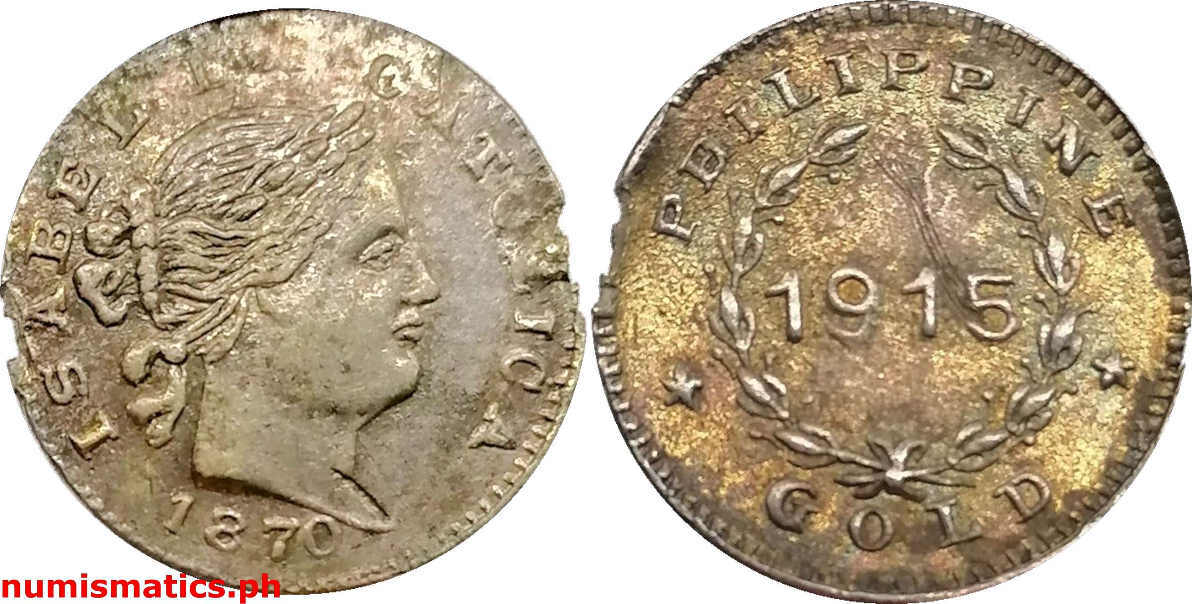 1915  Isabel La Catolica Peilippine Gold Token