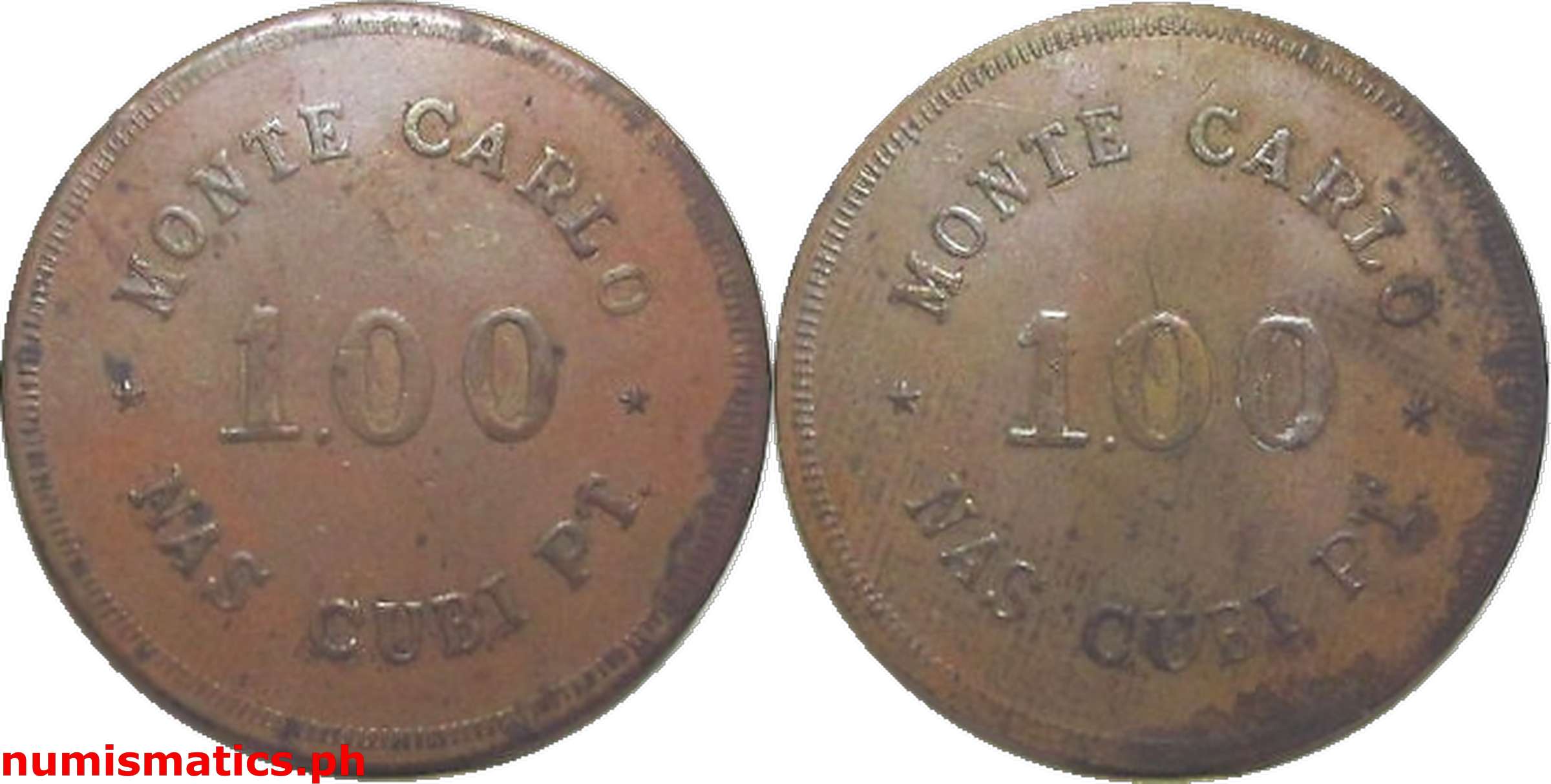 1 Peso Mid 1950’s Monte Carlo NAS Cubi Pt. Military Token