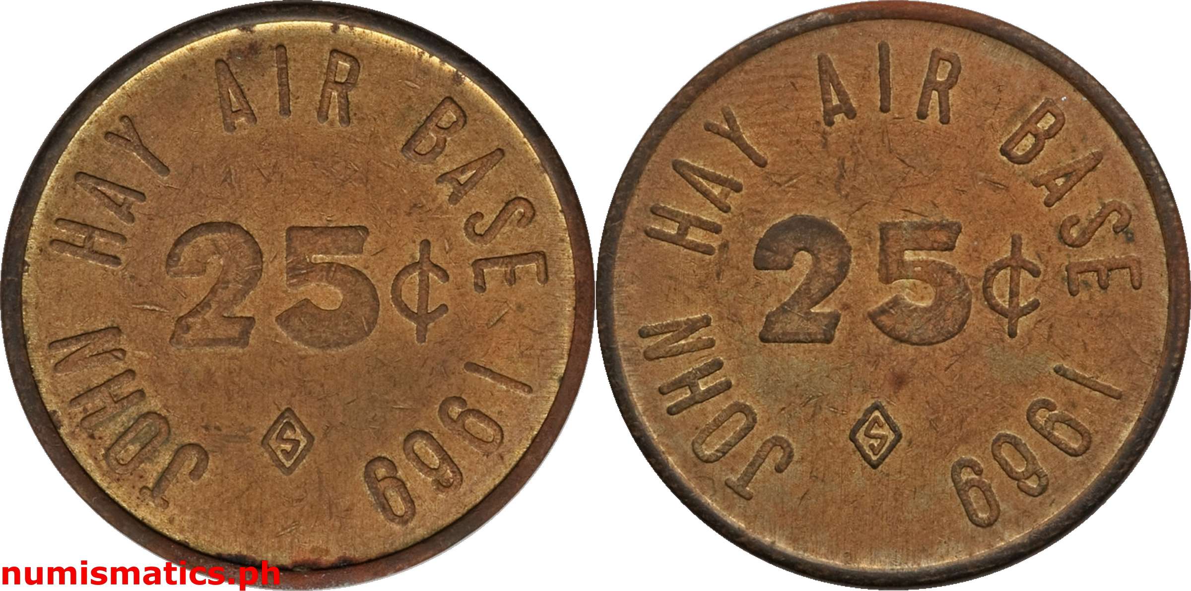 1969 25 Centavos John Hay Air Base Token