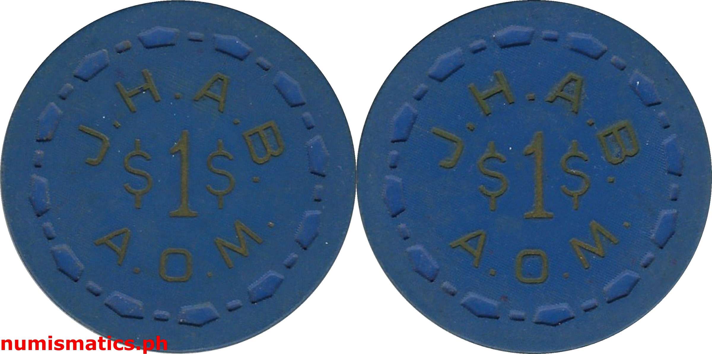 1 Dollar 1980's J.H.A.B. A.O.M. Military Token