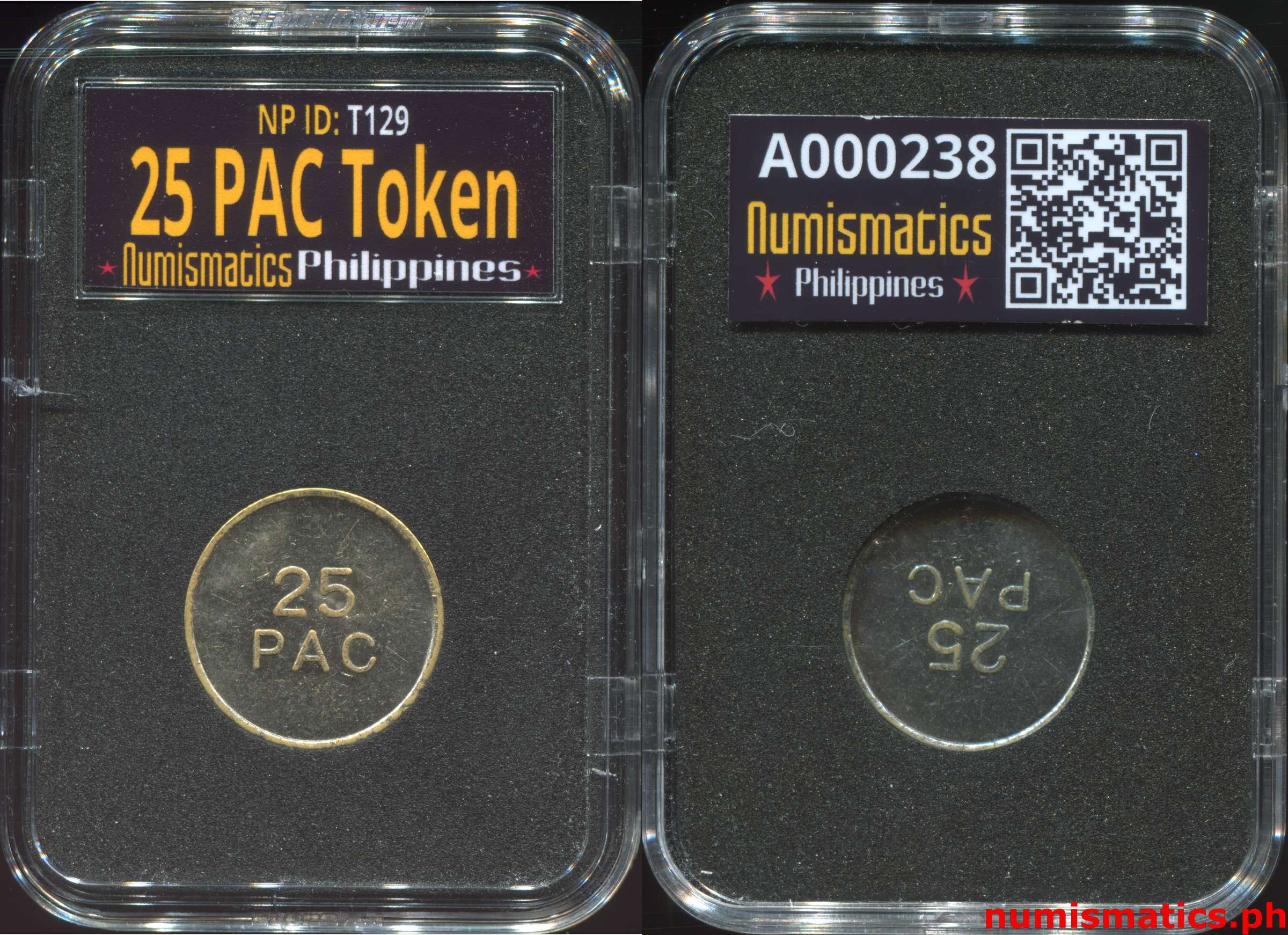 Early 1940’s 25 PAC Token A000238 Slab