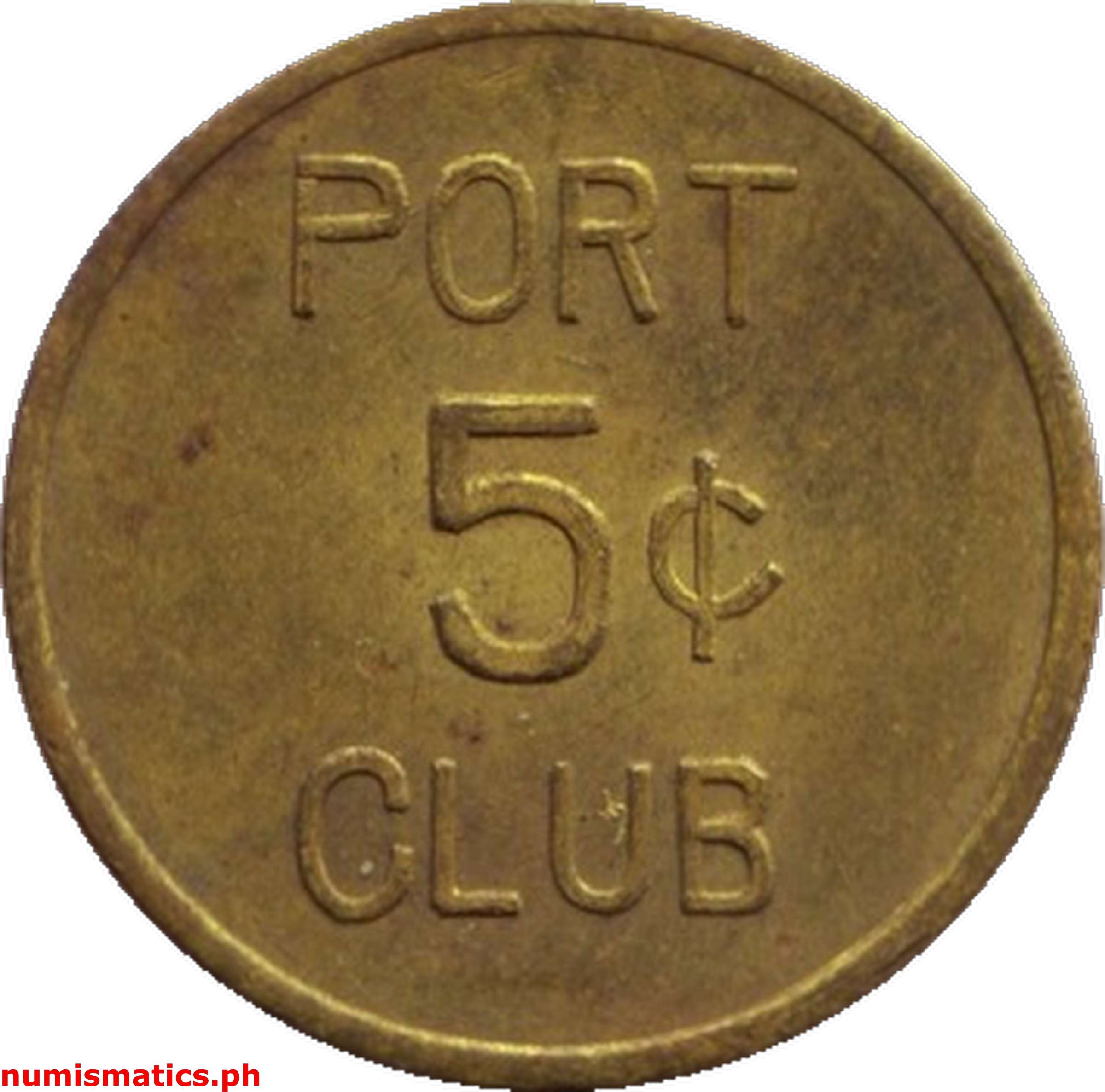 5 Cents 1960's Port Club Military Token