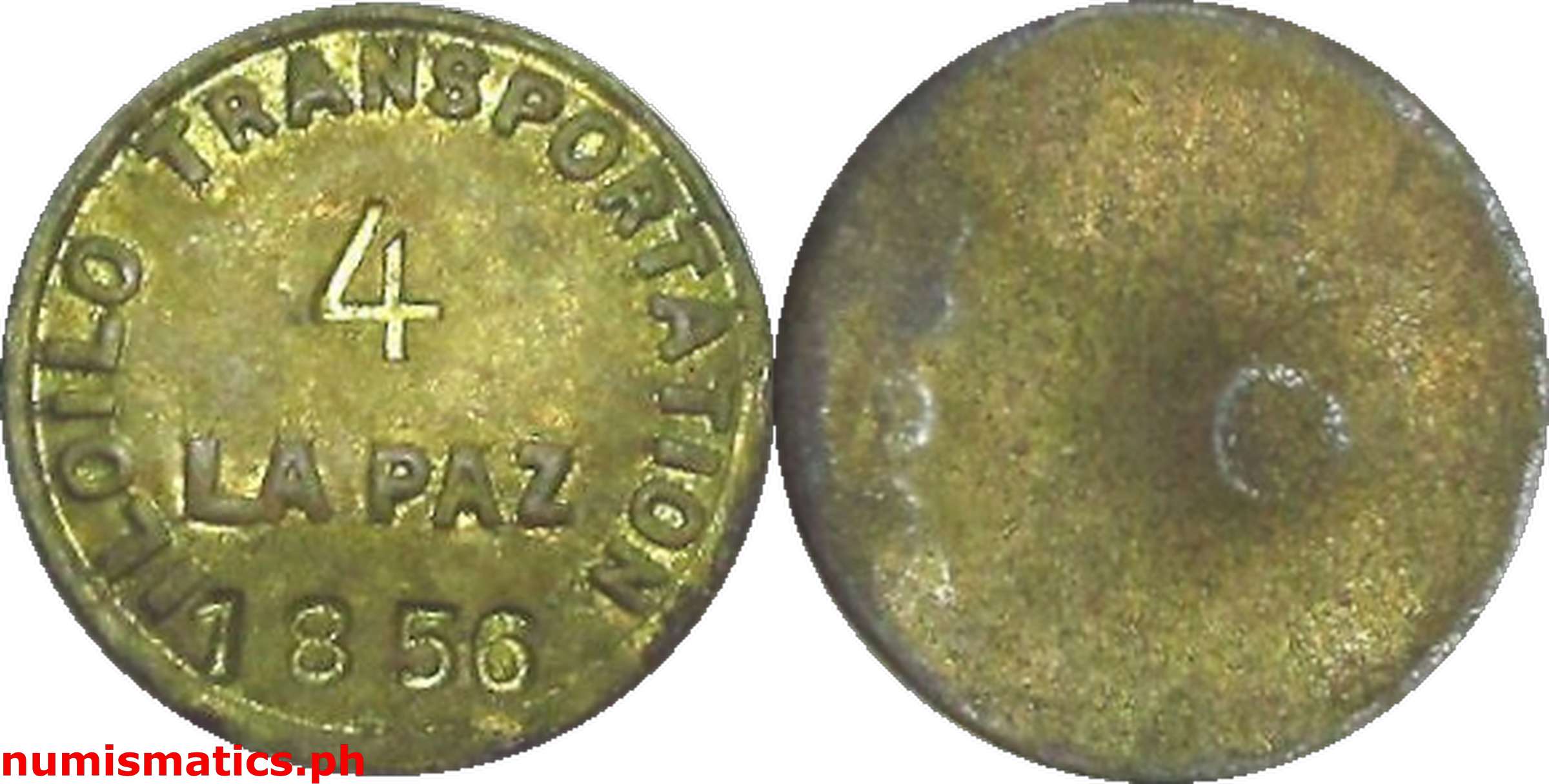 1930's 4 La Paz Iloilo Transportation Token