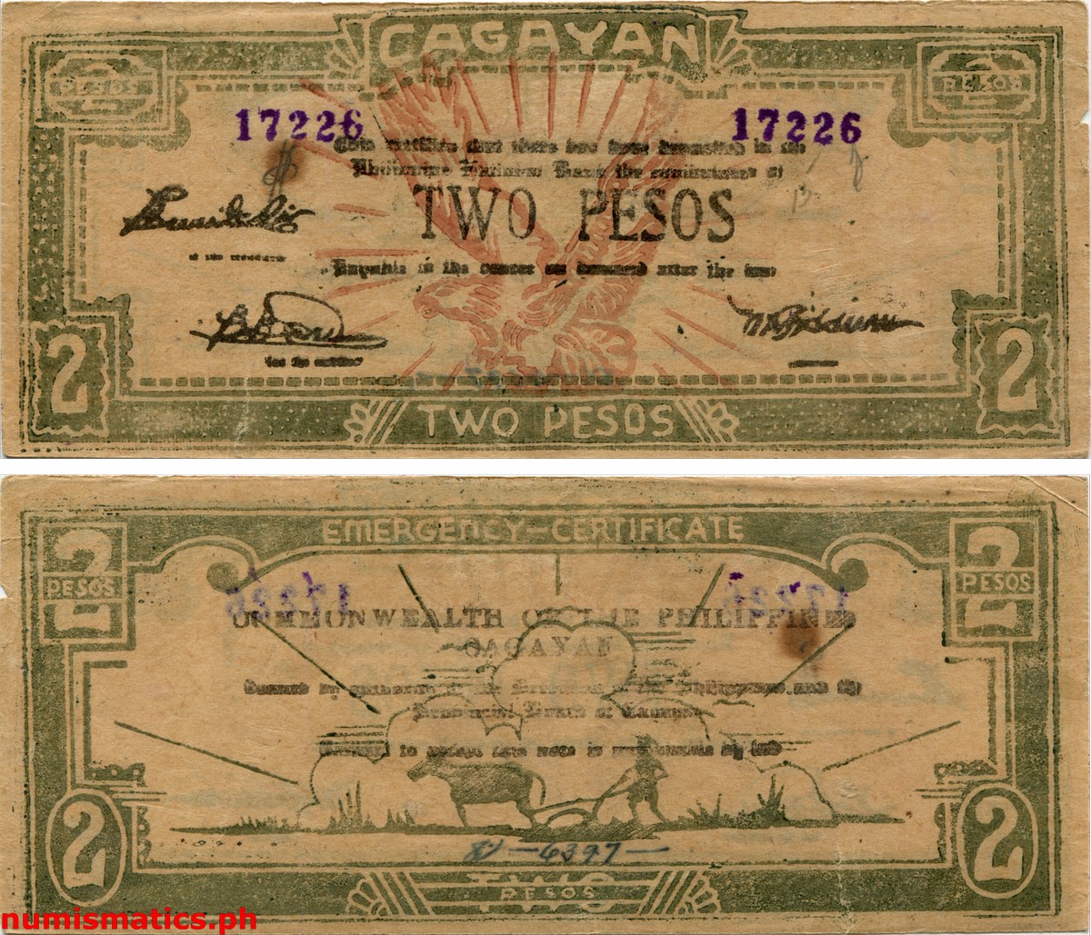 2 Pesos Third Issue Cagayan Emergency Note